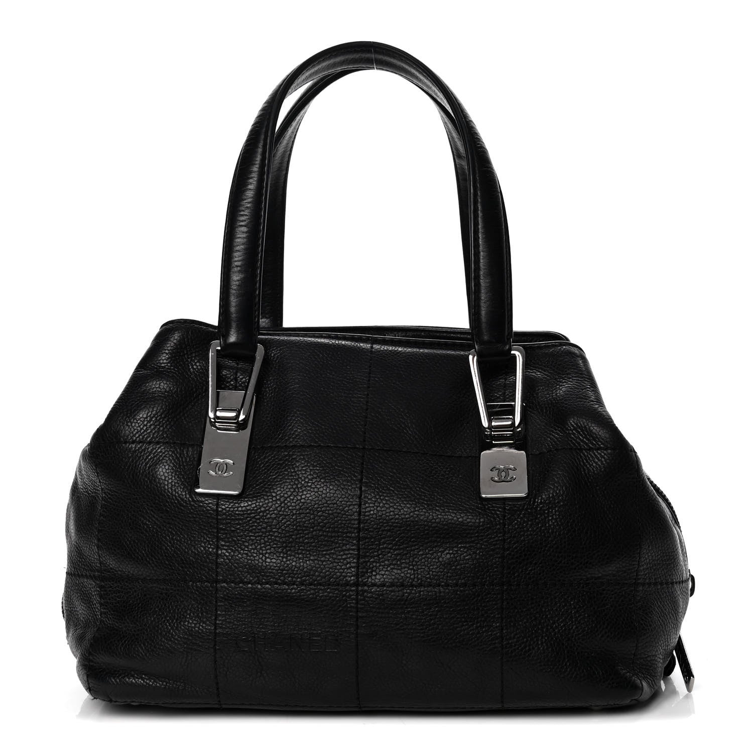 Chanel Caviar Square Stitched Medium Tote Black 1 of 5