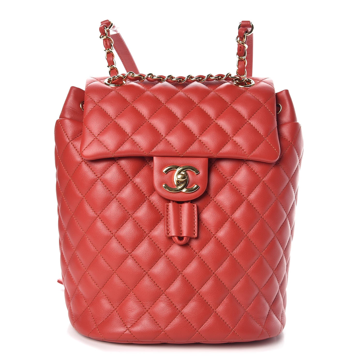 Chanel Calfskin Quilted Small Urban Spirit Backpack Red 1 of 8