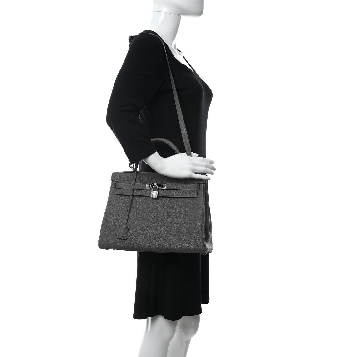 Hermes Togo Kelly Retourne 32 Etain 2 of 11