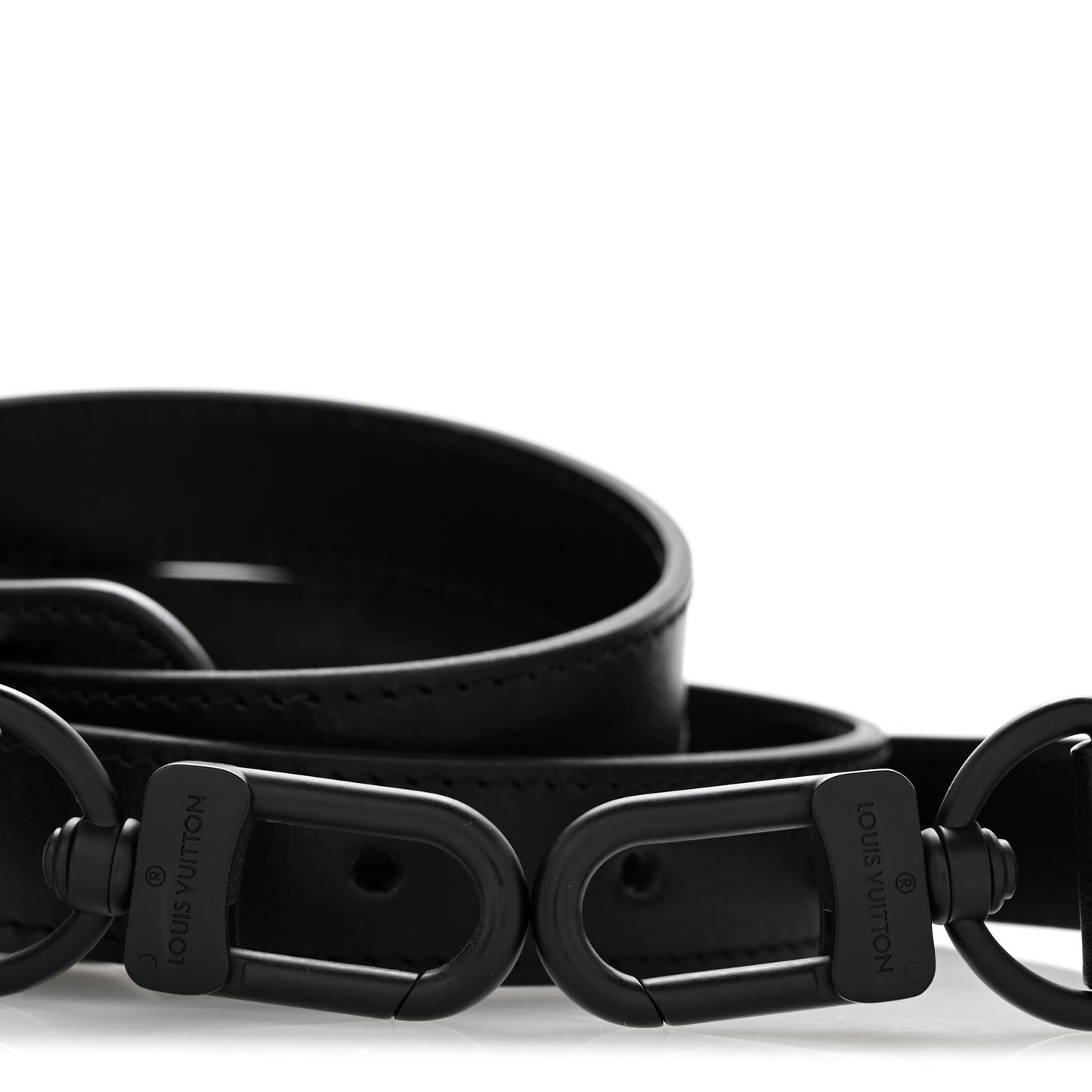 Calfskin Adjustable Keepall Bandouliere Shoulder Strap Matte Black