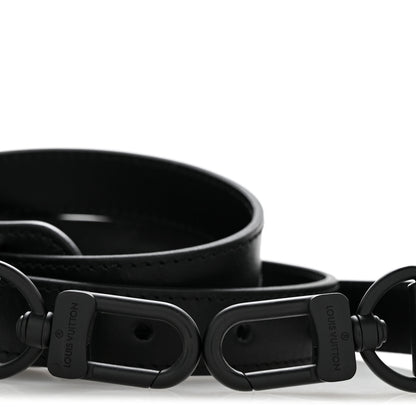 Louis Vuitton Calfskin Adjustable Keepall Bandouliere Shoulder Strap Matte Black 3 of 5