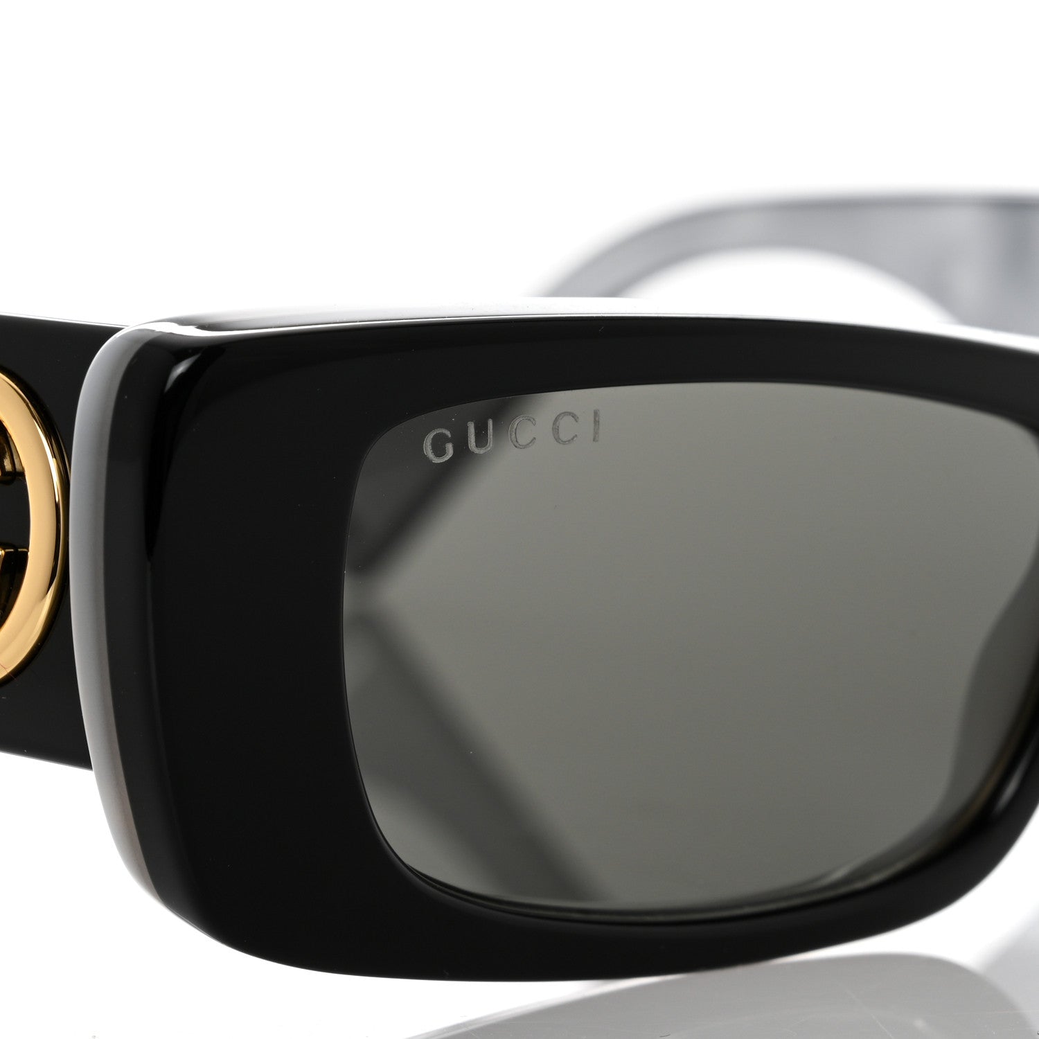 Gucci Acetate Rectangular Sunglasses GG0516S Black 7 of 8