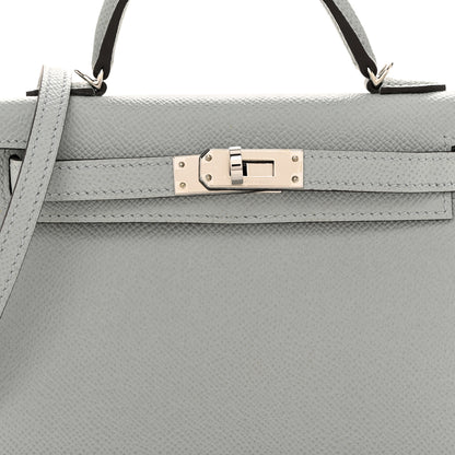 Hermes Epsom Mini Kelly Sellier 20 Bleu Glacier 8 of 11