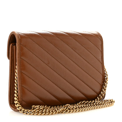 Gucci Azalea Calfskin Matelasse Diagonal GG Marmont Chain Wallet Cuir 3 of 13