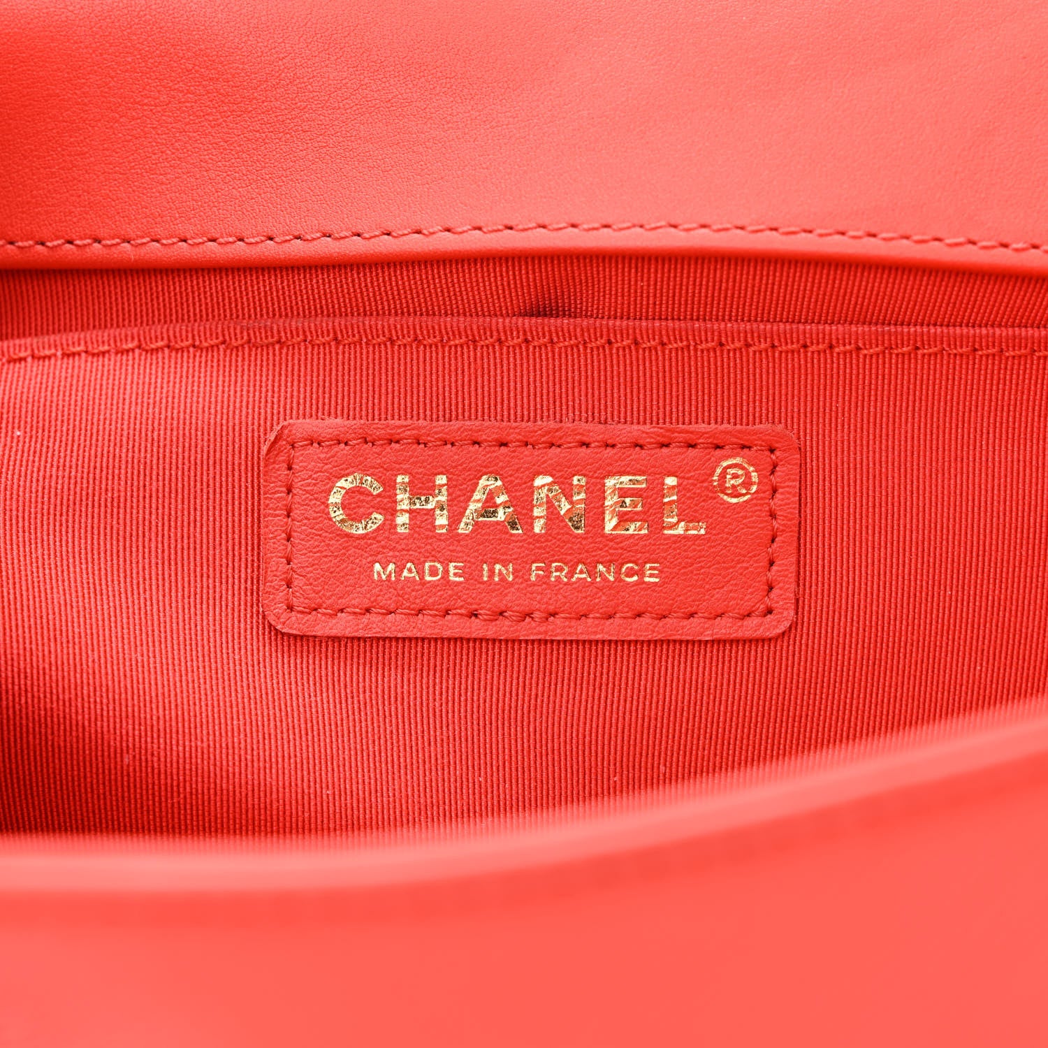 Chanel Calfskin Chevron Quilted Medium Boy Flap Red 6 of 12