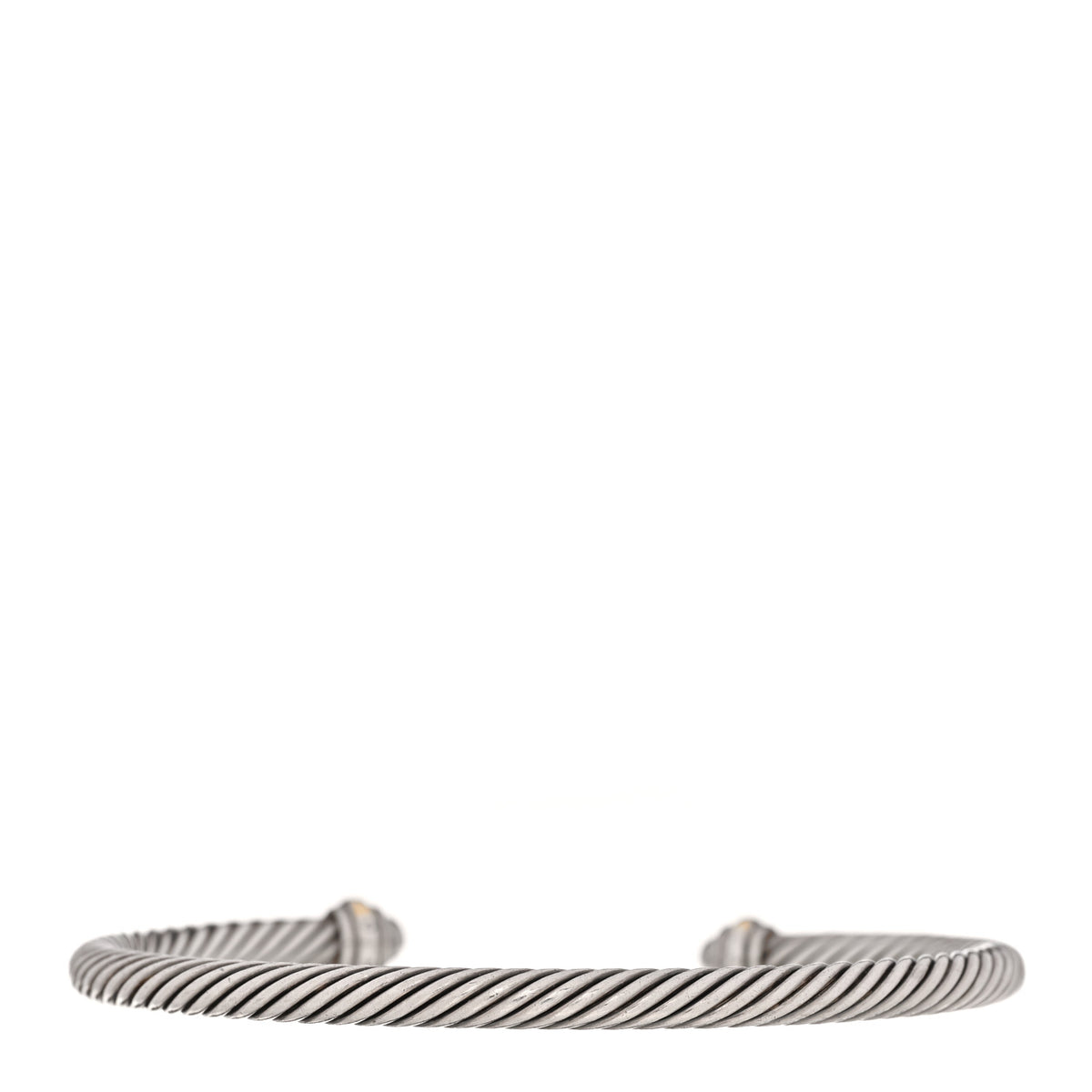 Sterling Silver 18K Yellow Gold 4mm Cable Classics Bracelet