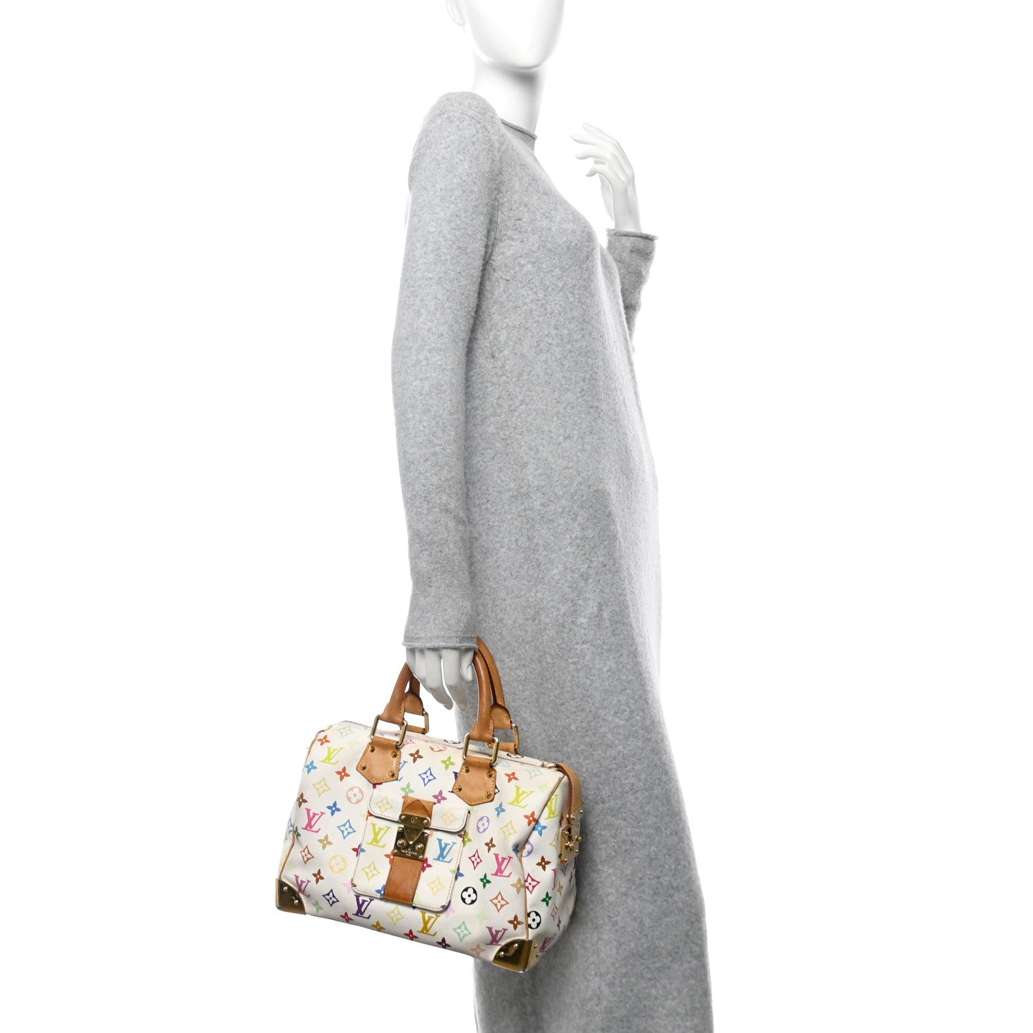 Louis Vuitton Monogram Multicolor Speedy 30 White 2 of 12