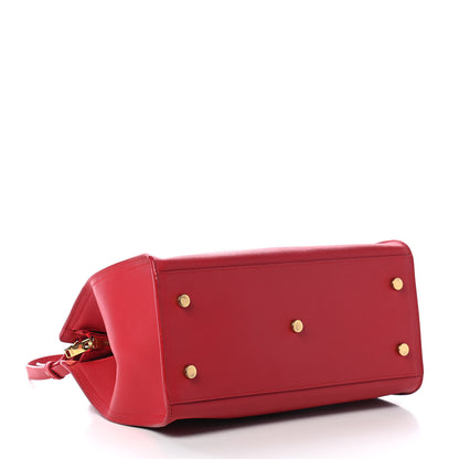 Saint Laurent Calfskin Small Monogram Cabas Lipstick Red 3 of 7