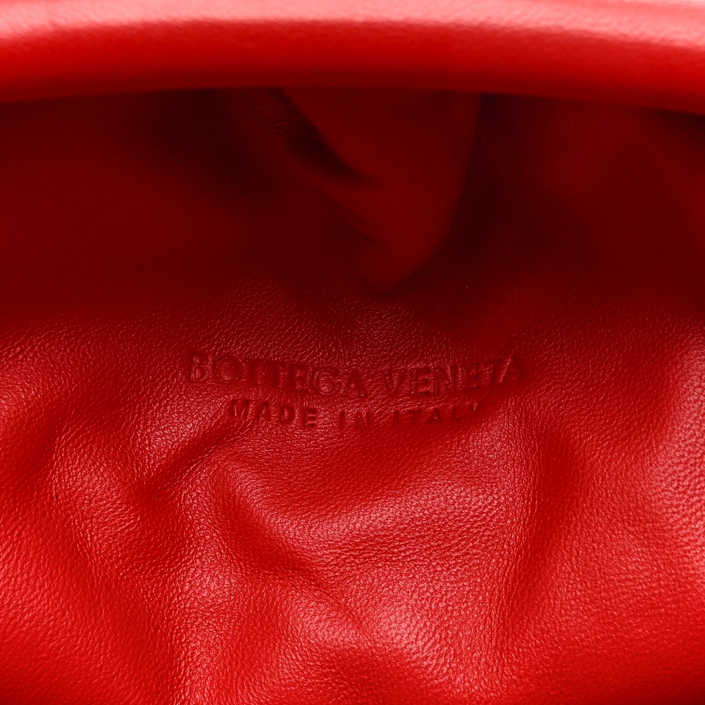 Nappa Maxi Intrecciato The Pouch Oversized Clutch Bright Red