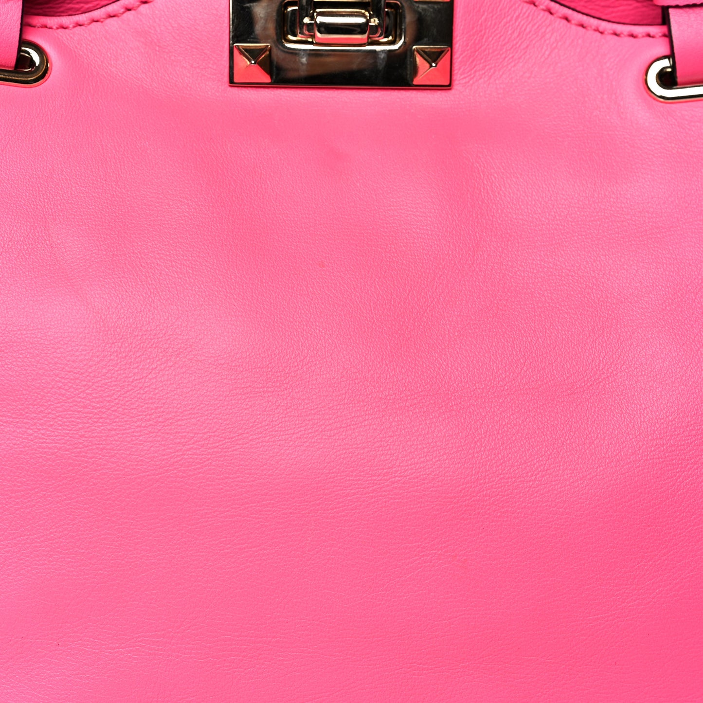 Vitello Small Rockstud Tote Fuxia Fluo