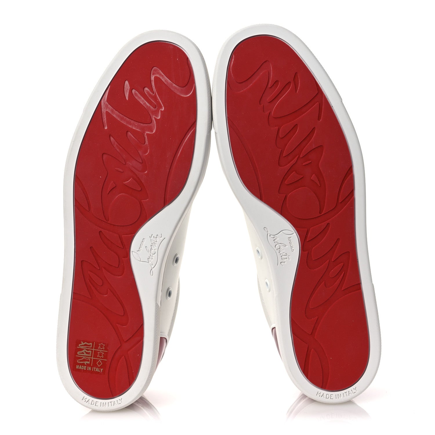 Christian Louboutin Patent Calfskin Womens Fun Vieira Flat Sneakers 40 White Loubi 7 of 12