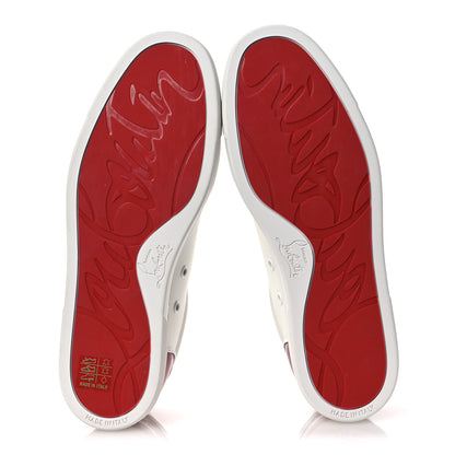 Christian Louboutin Patent Calfskin Womens Fun Vieira Flat Sneakers 40 White Loubi 7 of 12