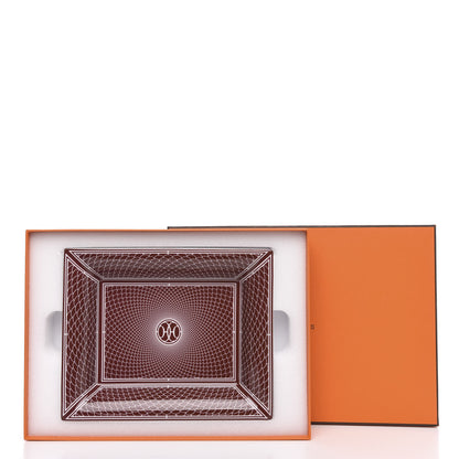 Hermes Porcelain H Deco Change Tray Rouge 6 of 6