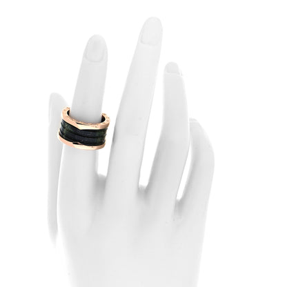 Bulgari 18K Rose Gold Green Marble B.Zero1 Ring 54 7 2 of 5