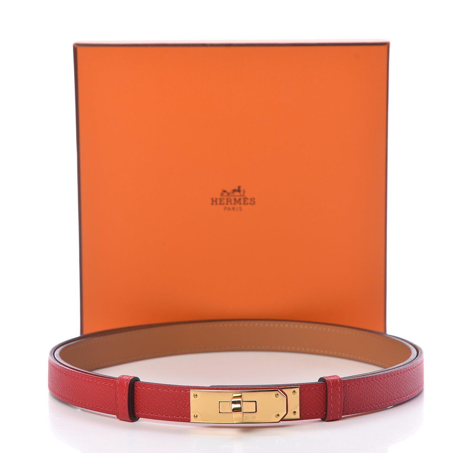 Epsom Kelly Belt Rouge Casaque