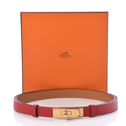 Hermes Epsom Kelly Belt Rouge Casaque 6 of 6