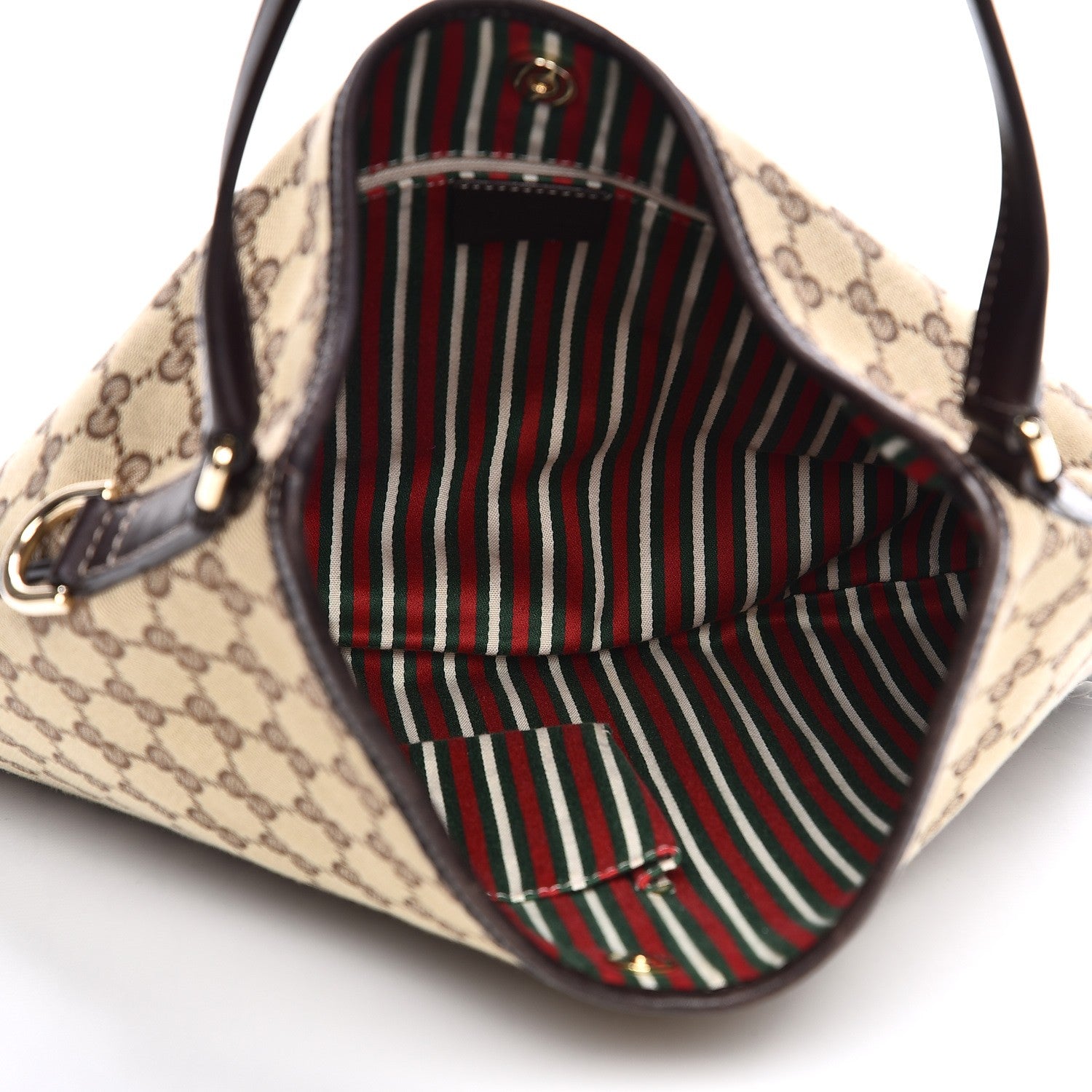 Gucci Monogram Medium New Britt Hobo Dark Brown 5 of 11