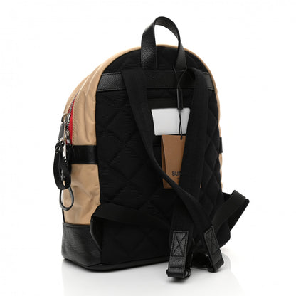 Burberry Econyl Logo Print Check Childrens Nico Backpack Archive Beige 2 of 10