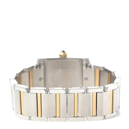 Cartier Stainless Steel 18K Yellow Gold 25mm Tank Francaise Quartz Watch 3 of 4