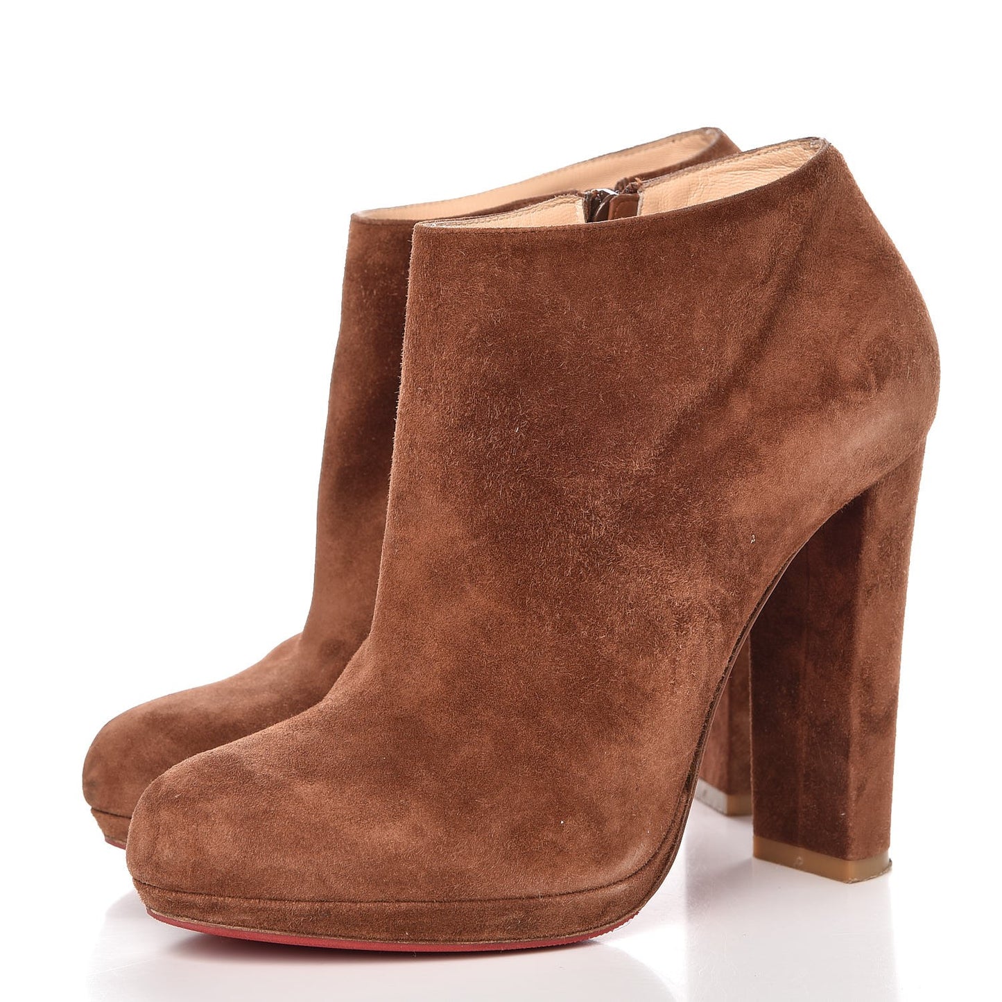 Veau Velours Rock and Gold 120 Ankle Booties 38.5 Havana