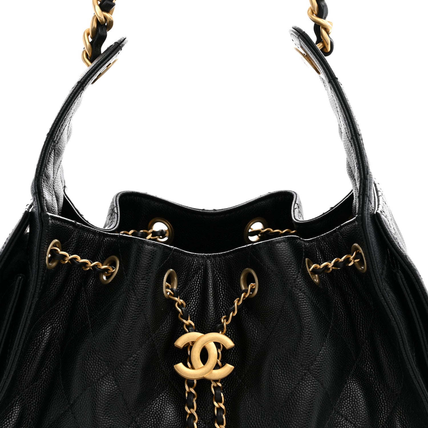 Chanel Caviar Quilted Small Chanel 25 Handbag Black 7 of 9