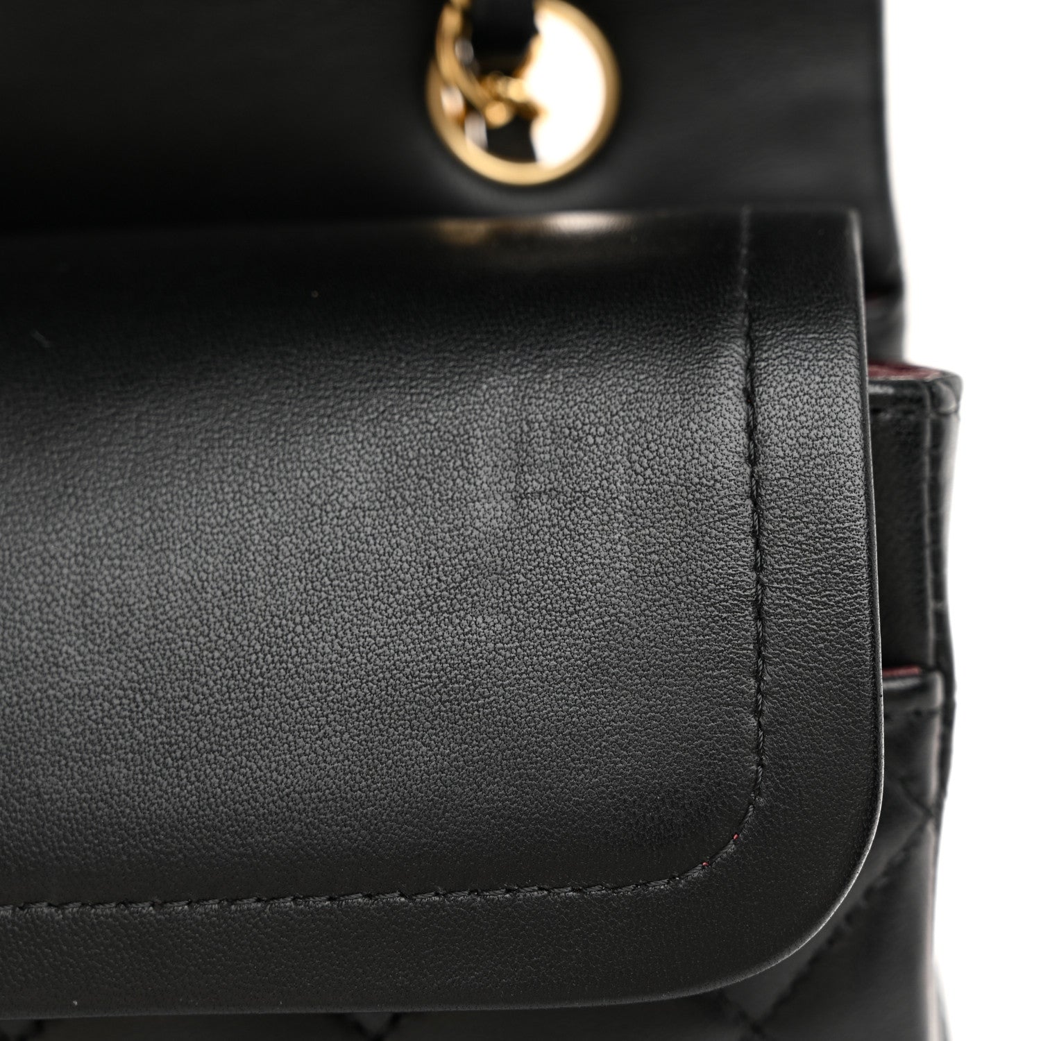 Chanel Lambskin Quilted Medium Double Flap Black 12 of 12