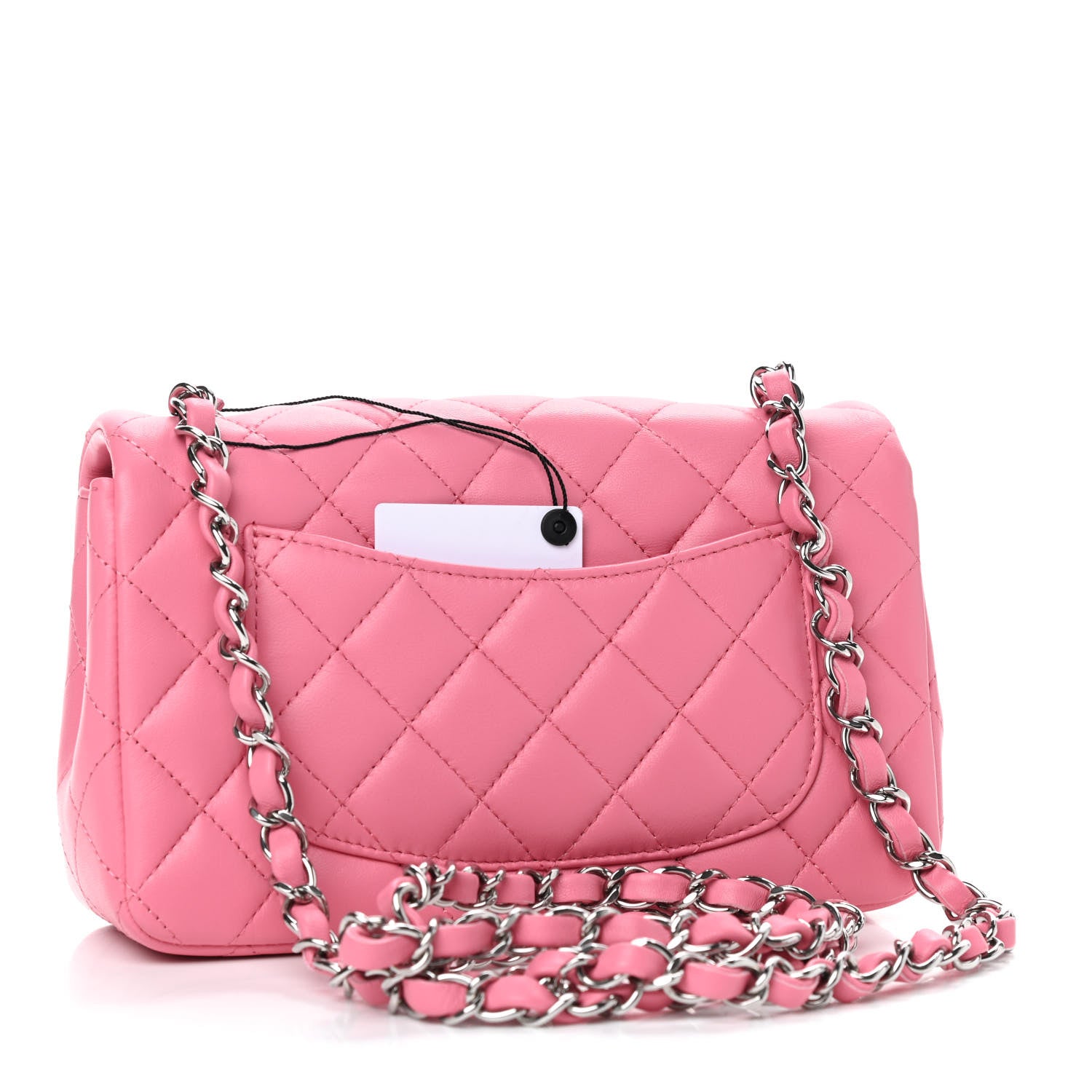 Chanel Lambskin Quilted Mini Rectangular Flap Pink 3 of 9