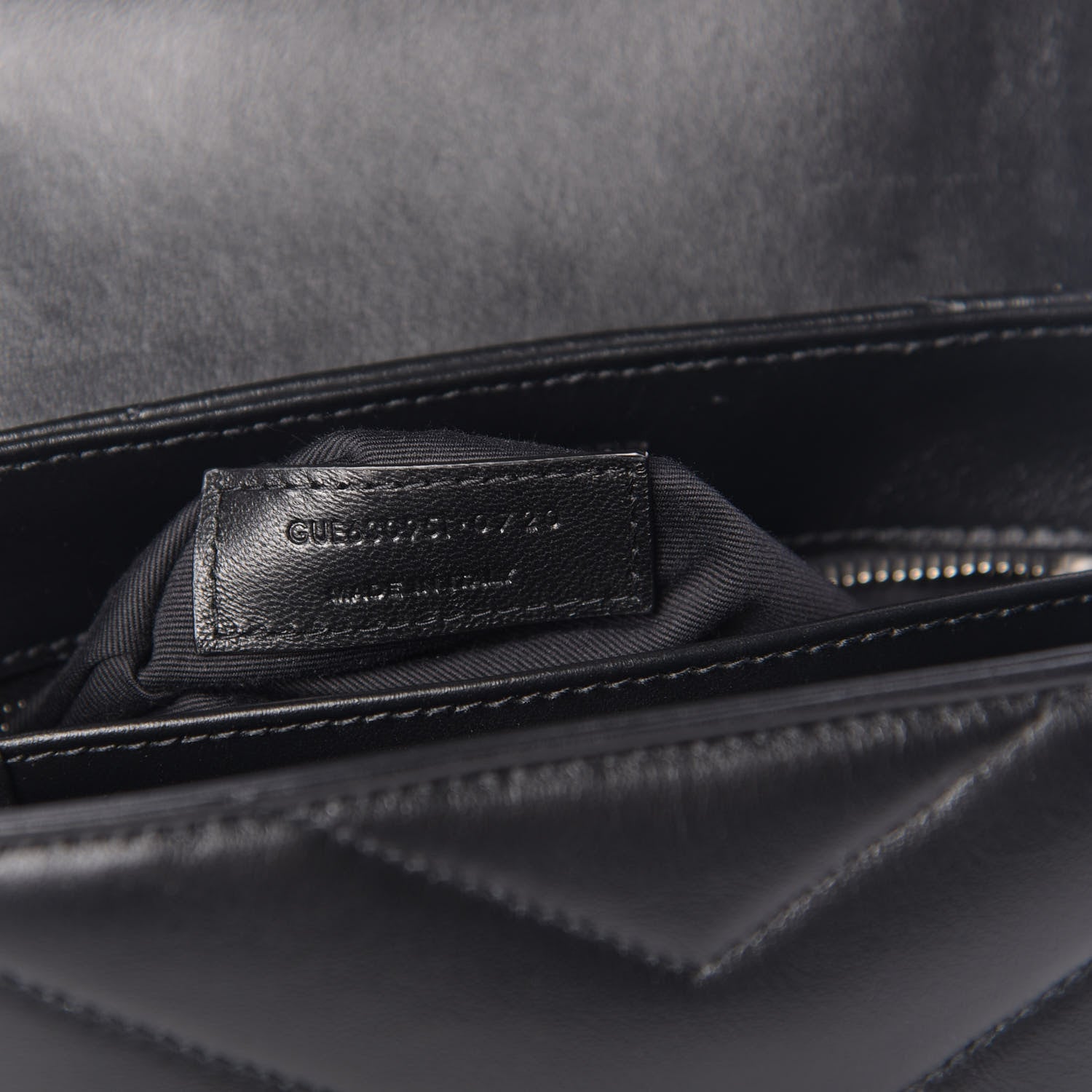 Saint Laurent Calfskin Y Quilted Monogram Toy Loulou Crossbody Bag Black 7 of 11