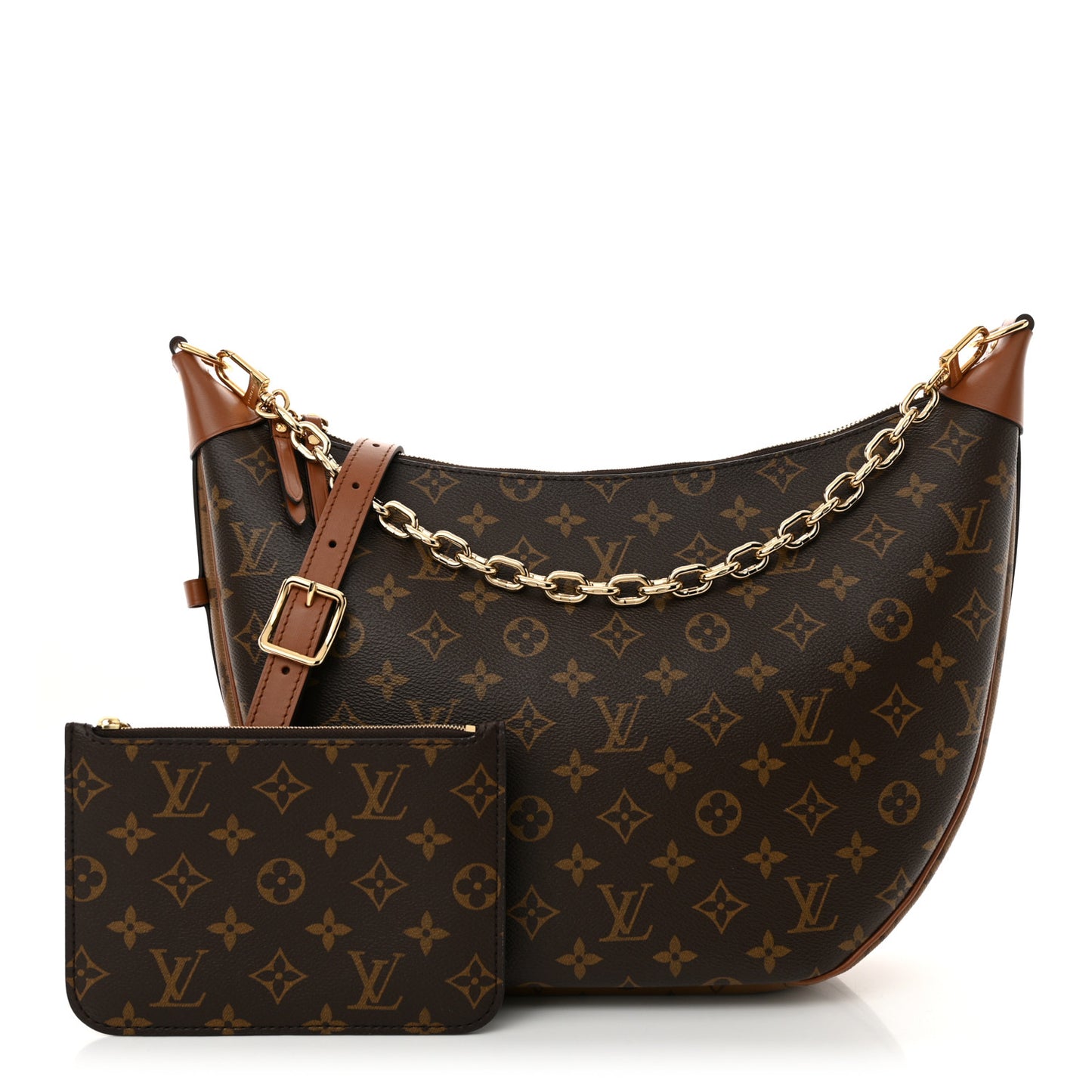 Reverse Monogram Loop Hobo