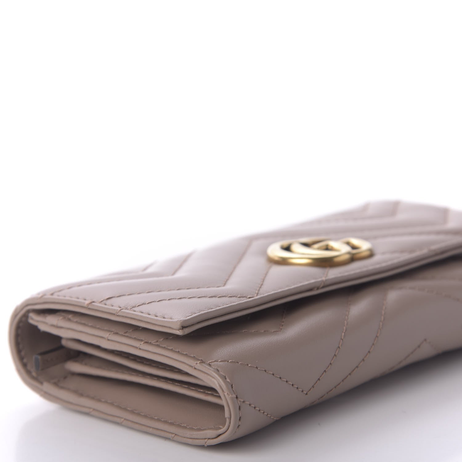 Gucci Calfskin Matelasse GG Marmont Continental Wallet Porcelain Rose 6 of 9