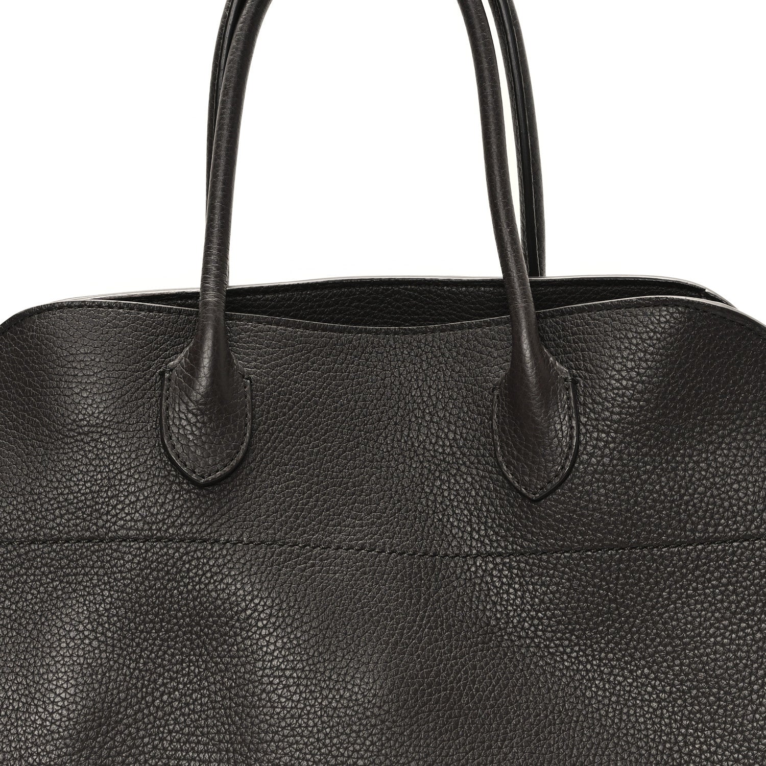 The Row Matte Grained Calfskin Soft Margaux 15 Mocha 7 of 10