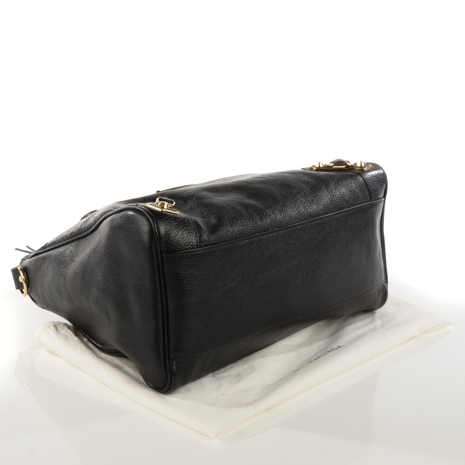 Balenciaga Chevre Gold Metallic Edge Hardware Velo Black 4 of 7
