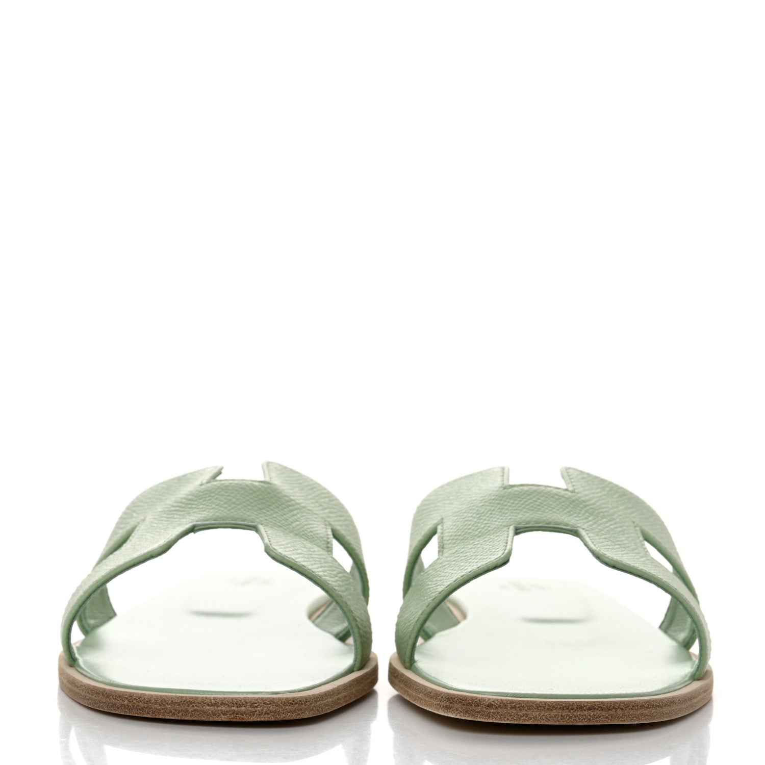 Hermes Epsom Oran Sandals 40 Vert Jade 2 of 9