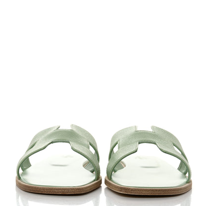 Hermes Epsom Oran Sandals 40 Vert Jade 2 of 9