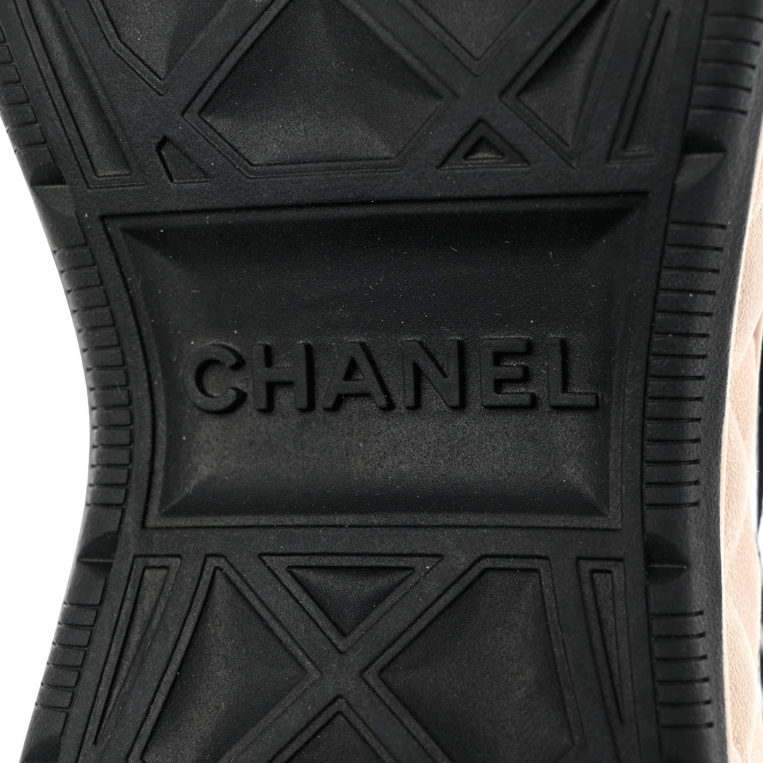 Chanel Suede Calfskin Embroidered CC Sneakers 38 Black 7 of 9