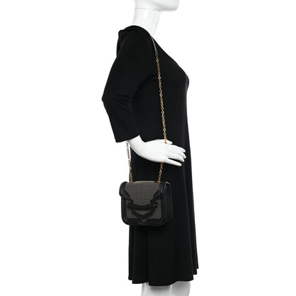 Alexander McQueen Calfskin Studded Mini Heroine Chain Satchel Black 2 of 9
