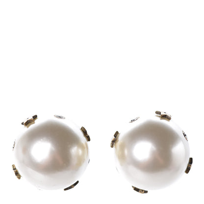Christian Dior Pearl Crystal Heart J'Adior Mise En Dior Tribal Earrings 1 of 5