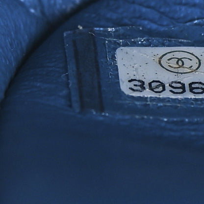 Chanel Caviar Quilted Medium Double Flap Blue 7 of 13