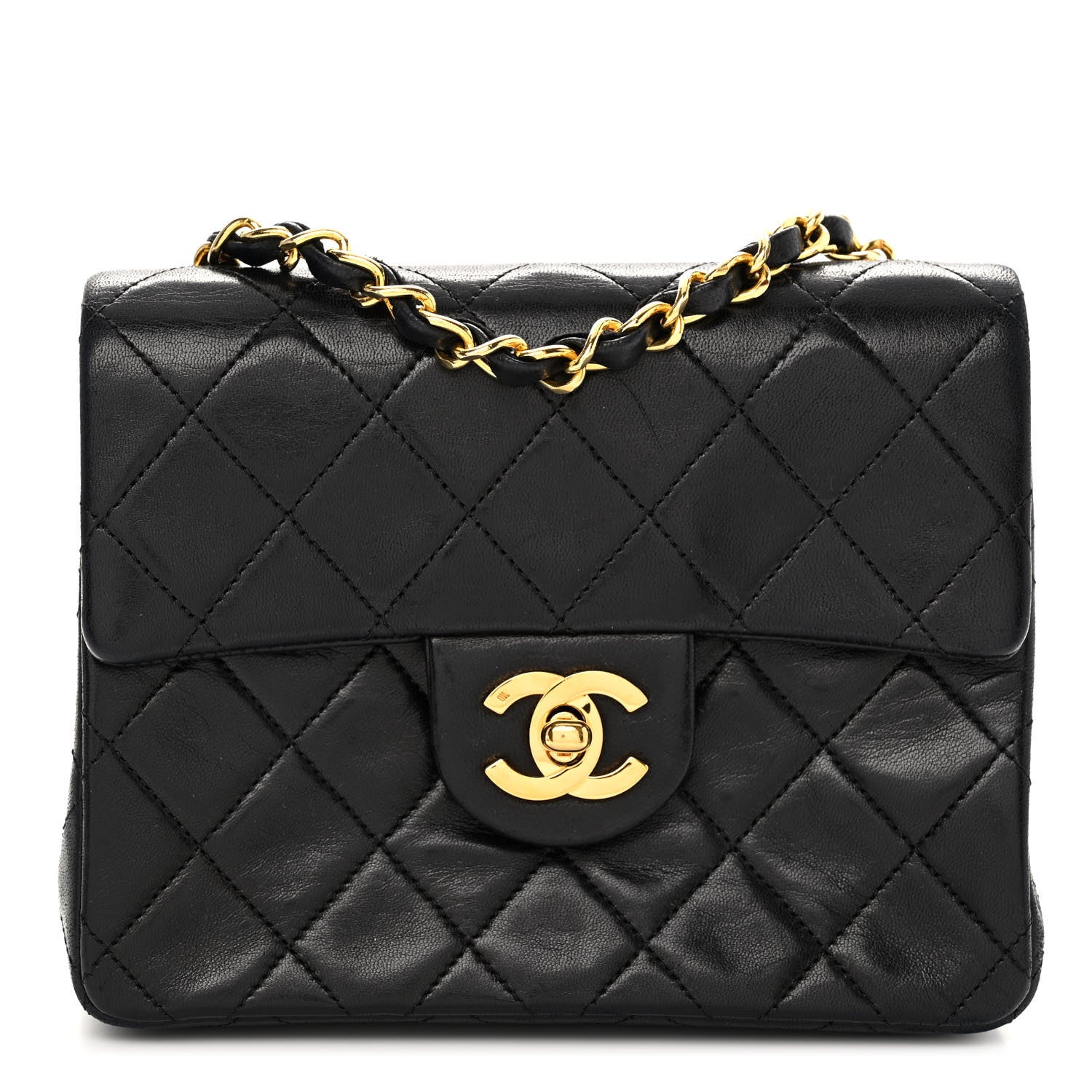 Chanel Lambskin Quilted Mini Square Flap Black 1 of 11