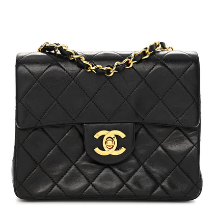 Chanel Lambskin Quilted Mini Square Flap Black 1 of 11