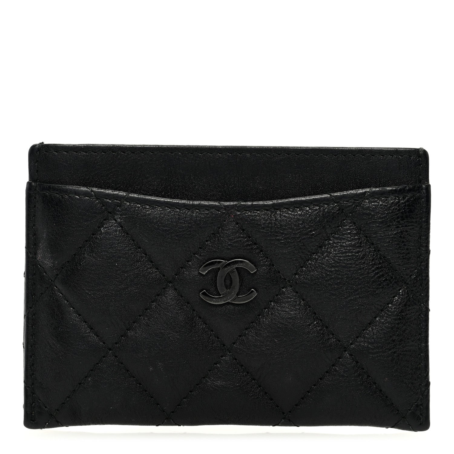 Chanel Calfskin Quilted Card Holder So Black 1 of 7