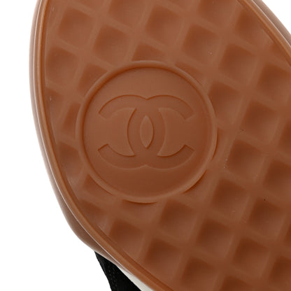 Chanel Suede Calfskin Quilted Sneakers 37.5 Black 9 of 10