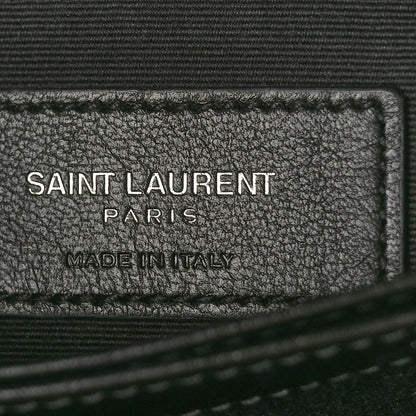 Saint Laurent Calfskin Y Quilted Monogram Monochrome Toy Loulou Crossbody Bag Black 7 of 10