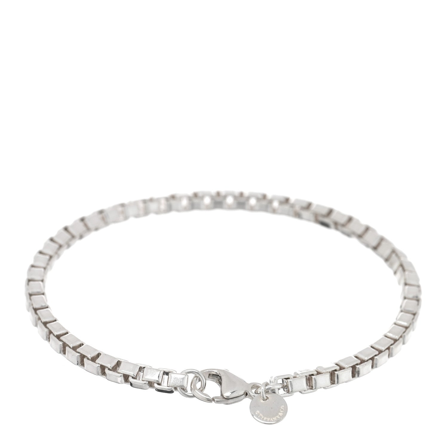 Tiffany Sterling Silver 4mm Venetian Link Bracelet 2 of 3