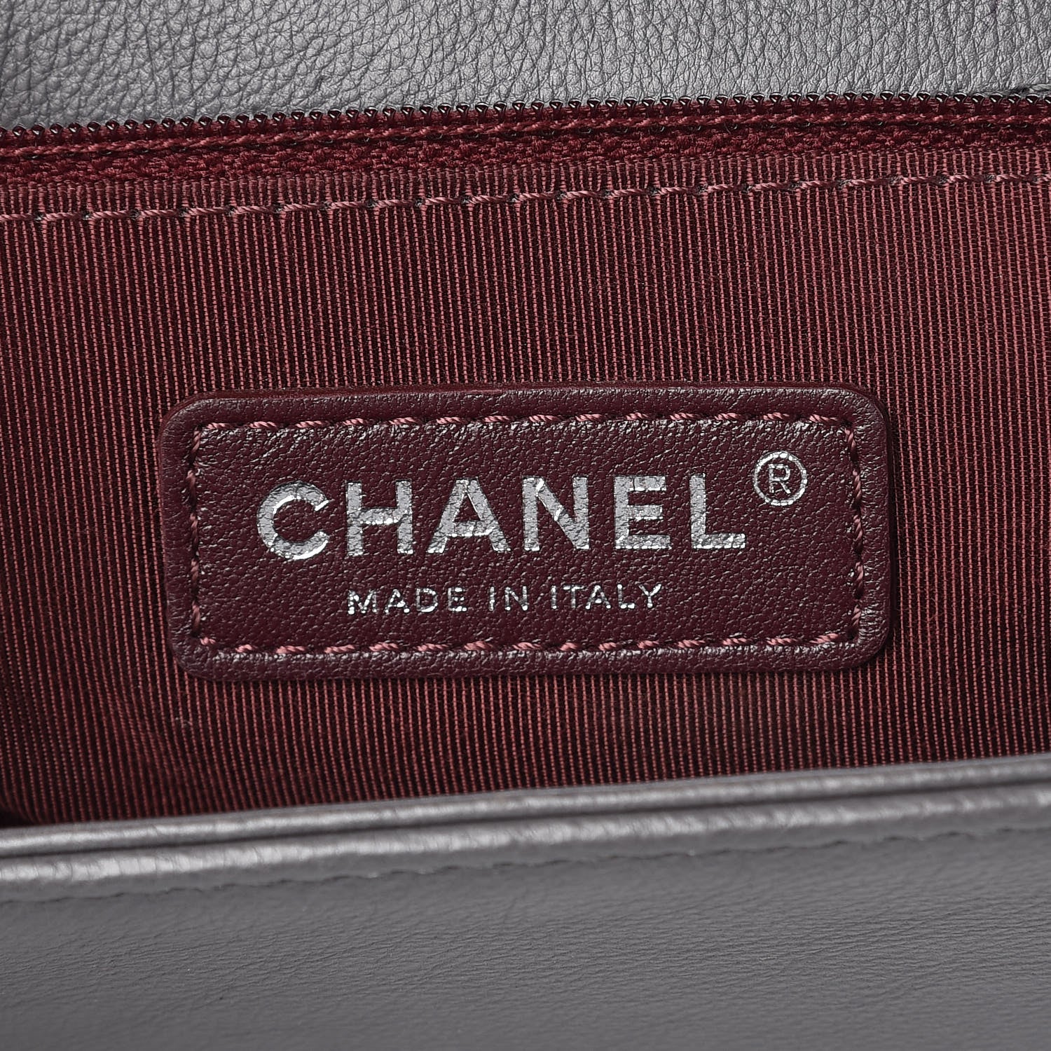 Chanel Calfskin Double Stitch New Medium Boy Flap Grey 6 of 12