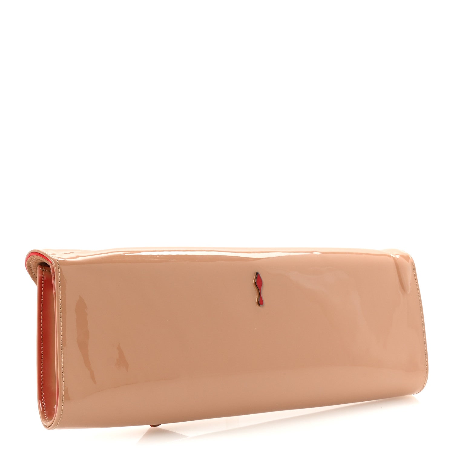 Christian Louboutin Patent So Kate Baguette Clutch Nude 3 of 7