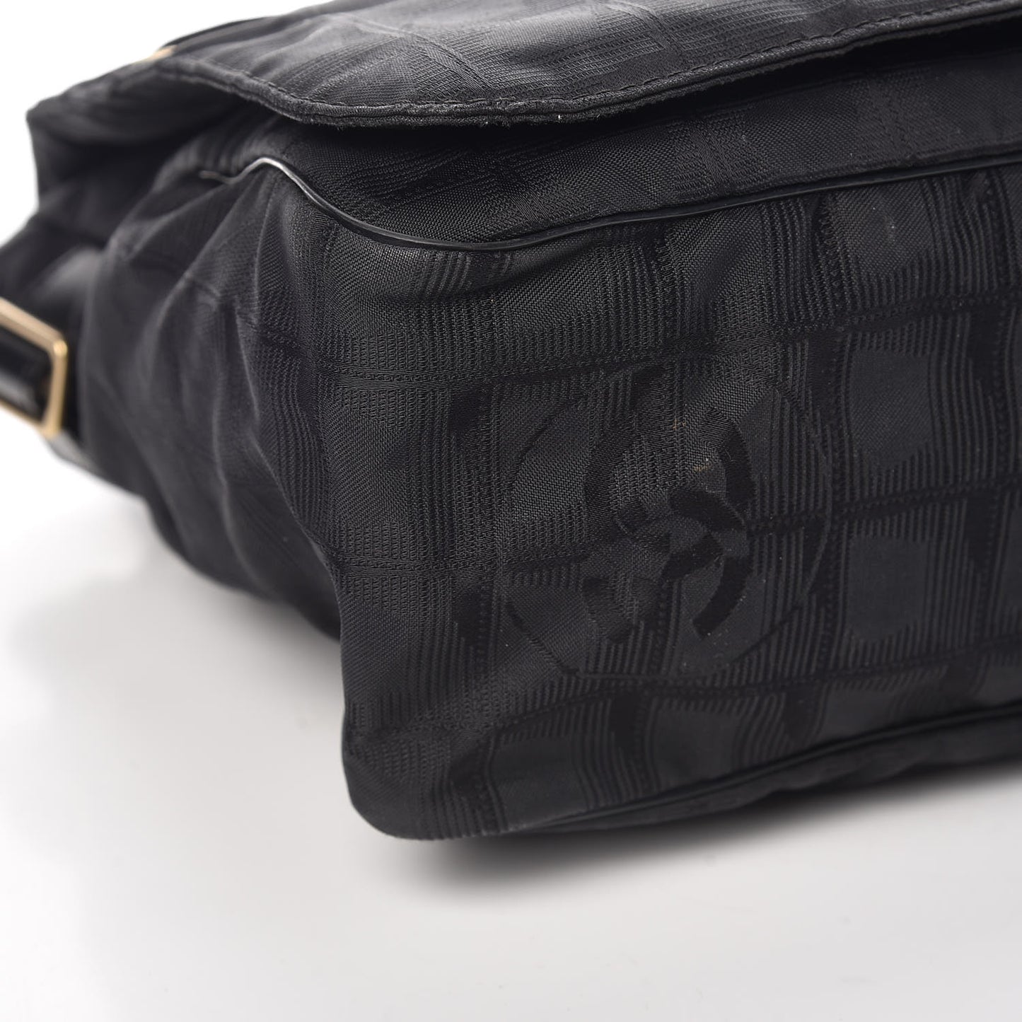 Nylon Travel Messenger Bag Black