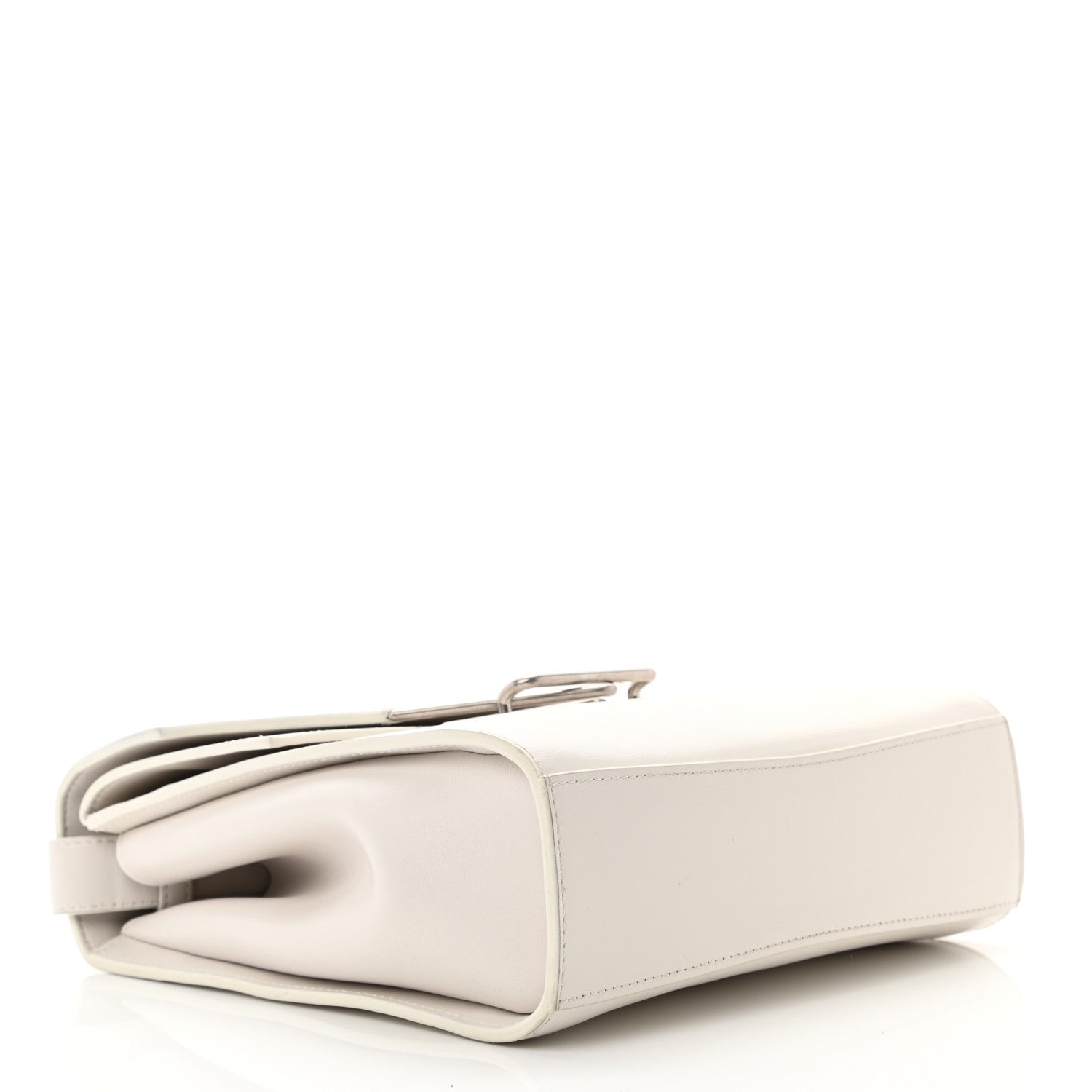 Bottega Veneta Box Calfskin Nappa Clip Bag Chalk 3 of 9