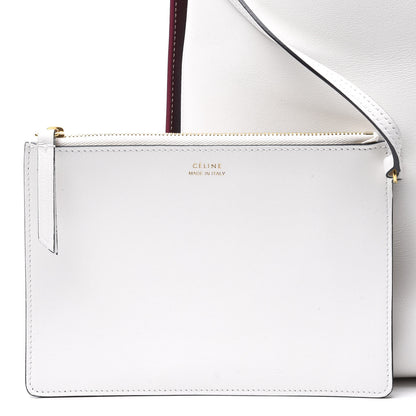 Celine Shiny Smooth Calfskin Small Twisted Cabas White Camel Tan 10 of 14