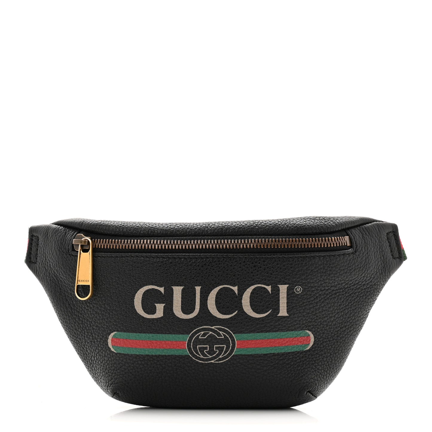 Grained Calfskin Small Logo Belt Bag Black